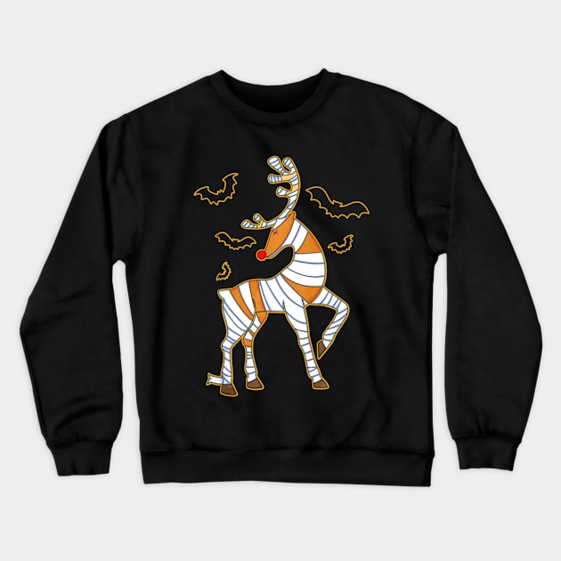 Halloween Reindeer Zombie Early Christmas Children Gifts Crewneck Sweatshirt by Antoniusvermeu